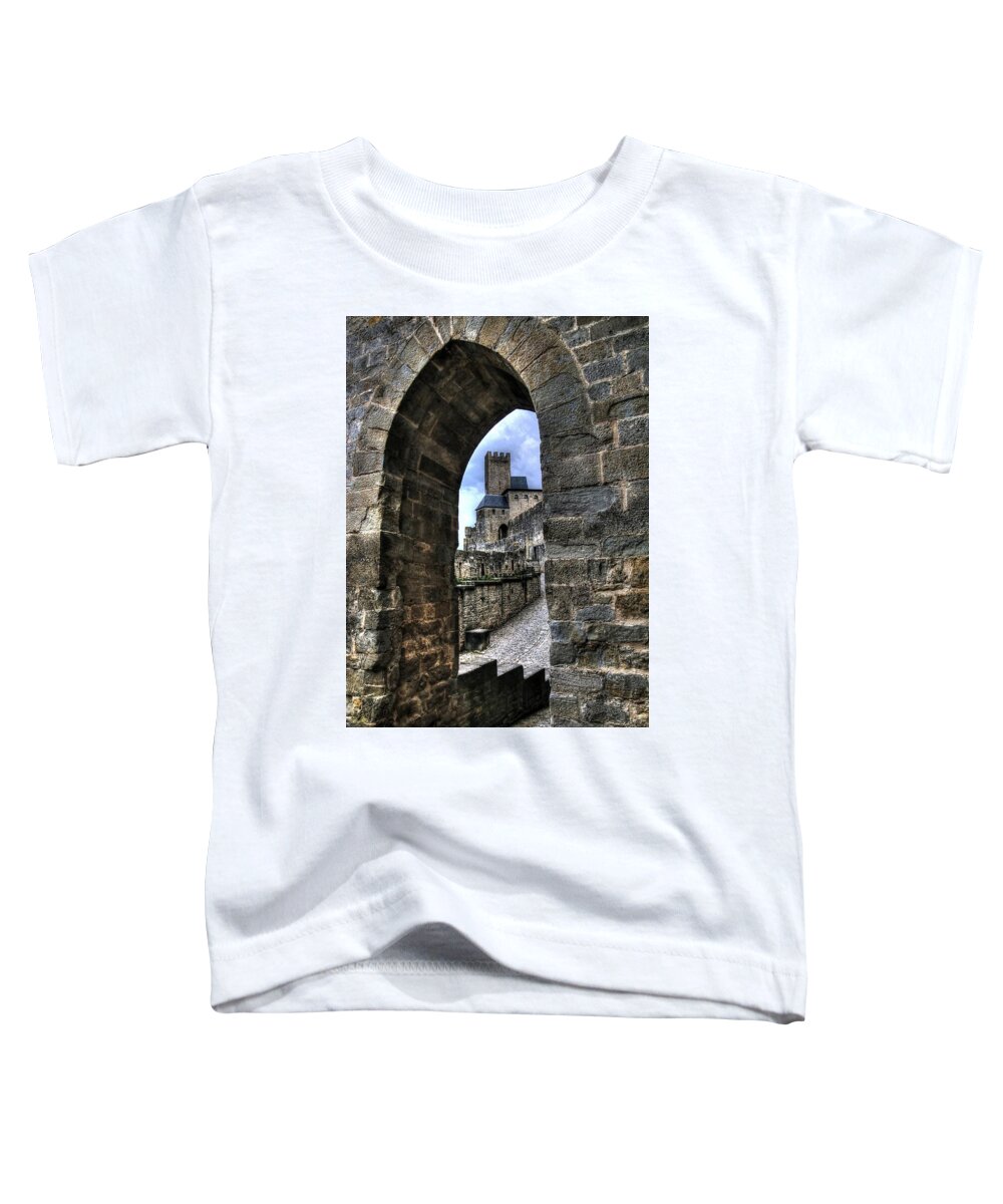 Carcassonne France Toddler T-Shirt featuring the photograph Carcassonne FRANCE #11 by Paul James Bannerman