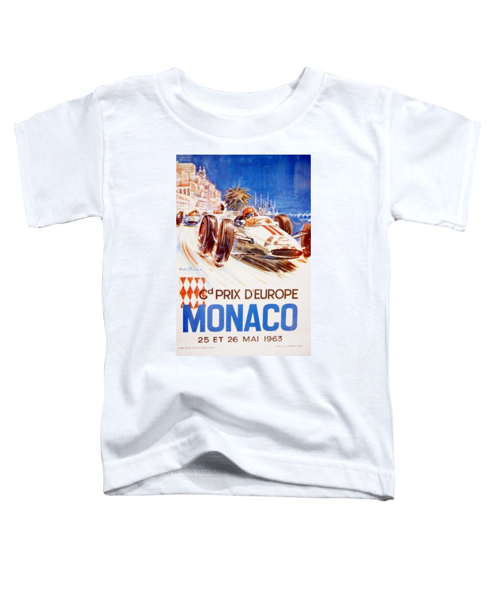 F1 Toddler T-Shirt featuring the digital art 1963 F1 Monaco Grand Prix by Georgia Clare