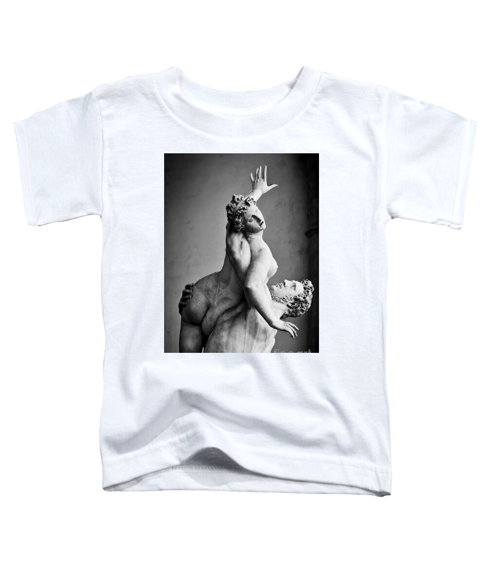 Ancient Toddler T-Shirt featuring the photograph Ancient sculpture of The Rape of the Sabine Women. Florence, Italy #2 by Michal Bednarek