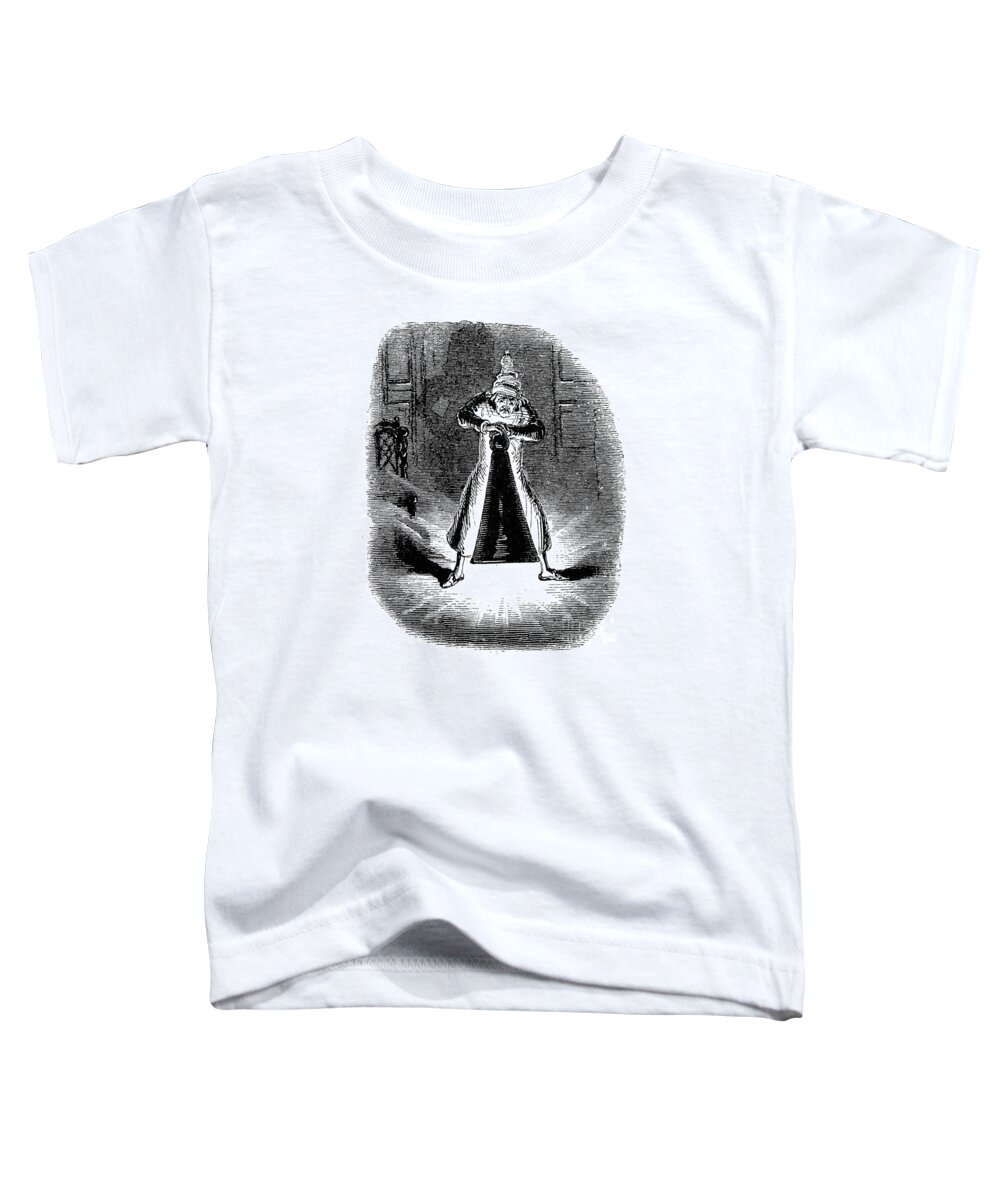 1843 Toddler T-Shirt featuring the drawing Dickens Christmas Carol by John Leech