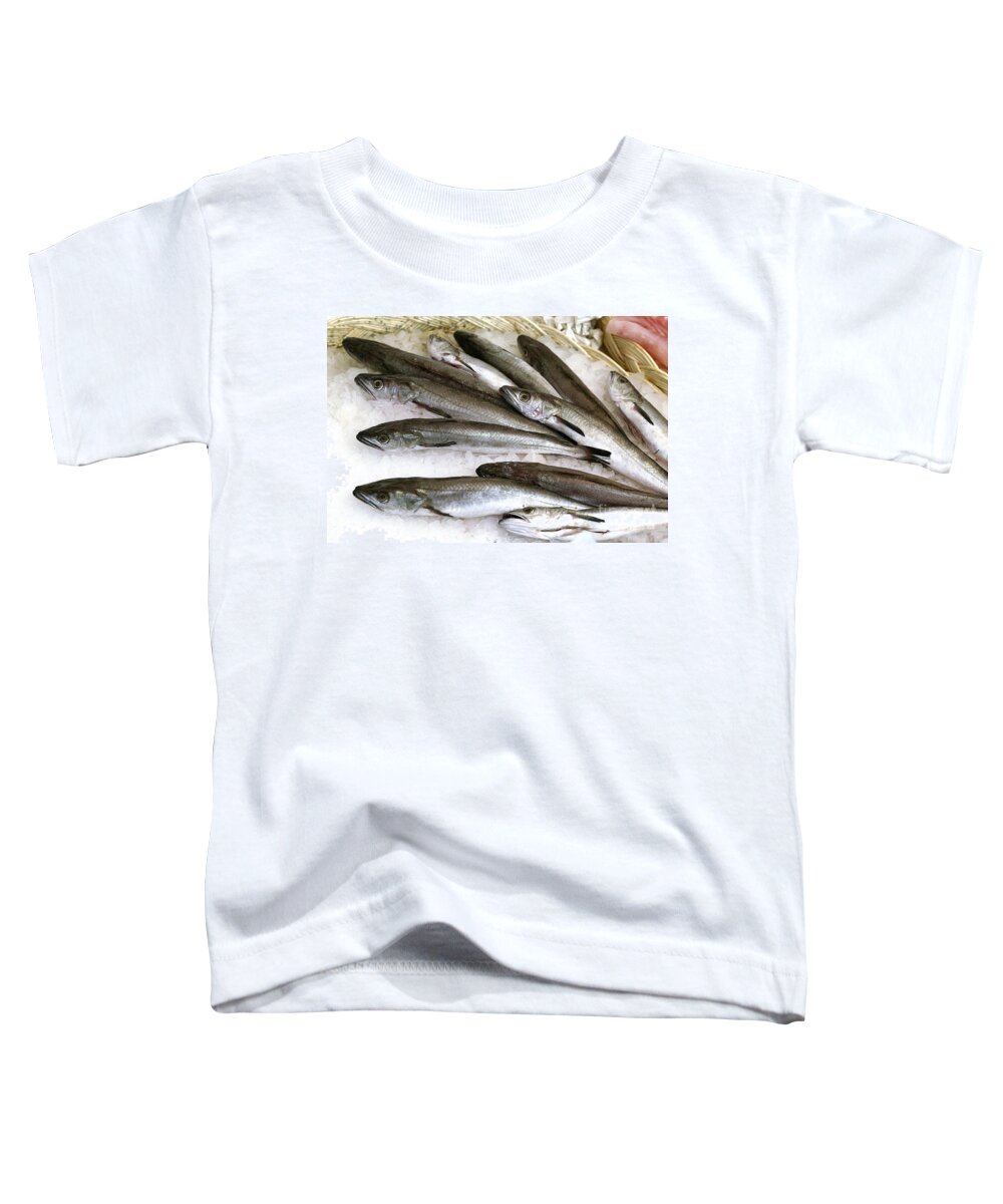 Animal Toddler T-Shirt featuring the photograph Fresh Hake On Ice #2 by Gerard Lacz