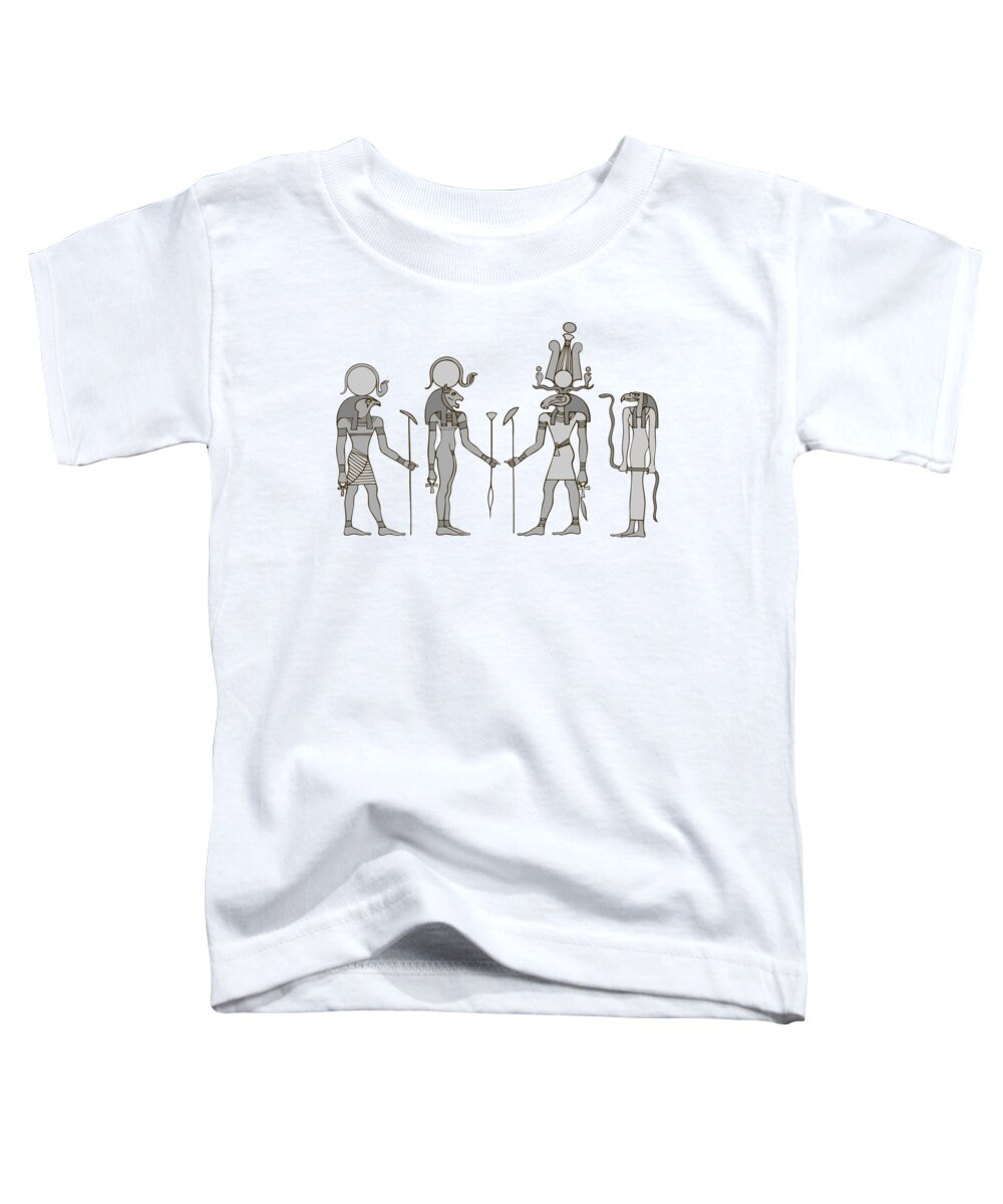 Apis Toddler T-Shirt featuring the digital art Gods of ancient Egypt #2 by Michal Boubin
