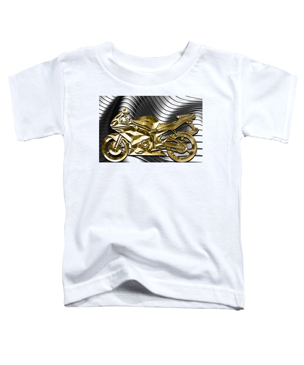 Ninja Toddler T-Shirt featuring the mixed media Ninja Motorcycle Collection #2 by Marvin Blaine