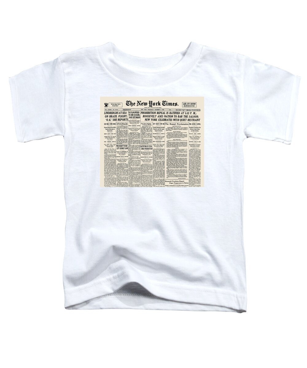 18th Amendment Toddler T-Shirt featuring the photograph Prohibition Repeal 1933 #3 by Granger