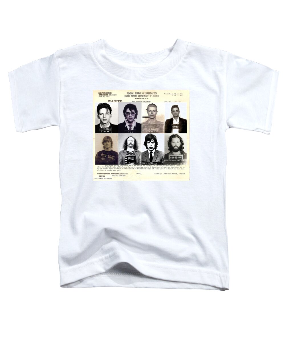 Elvis Aaron Presley Toddler T-Shirt featuring the photograph Rock and Roll's Most Wanted #2 by Lee Dos Santos