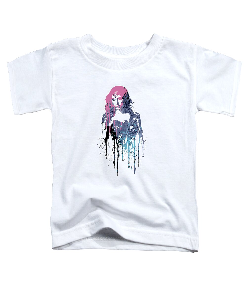 Superheroes Toddler T-Shirt featuring the painting Wonder Woman #2 by Art Popop