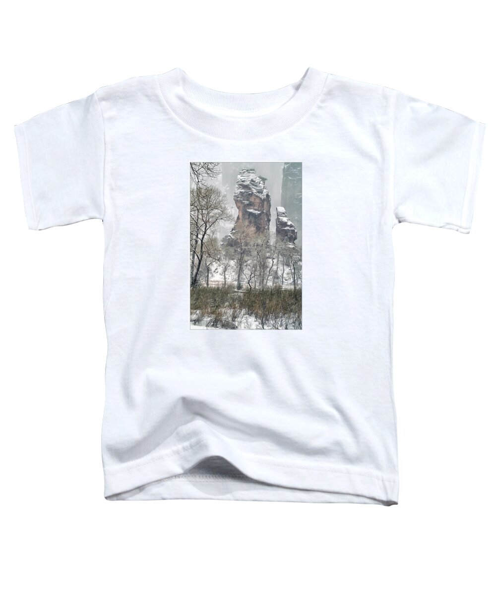 Utah Toddler T-Shirt featuring the photograph Zion Snowstorm #2 by Robert Fawcett