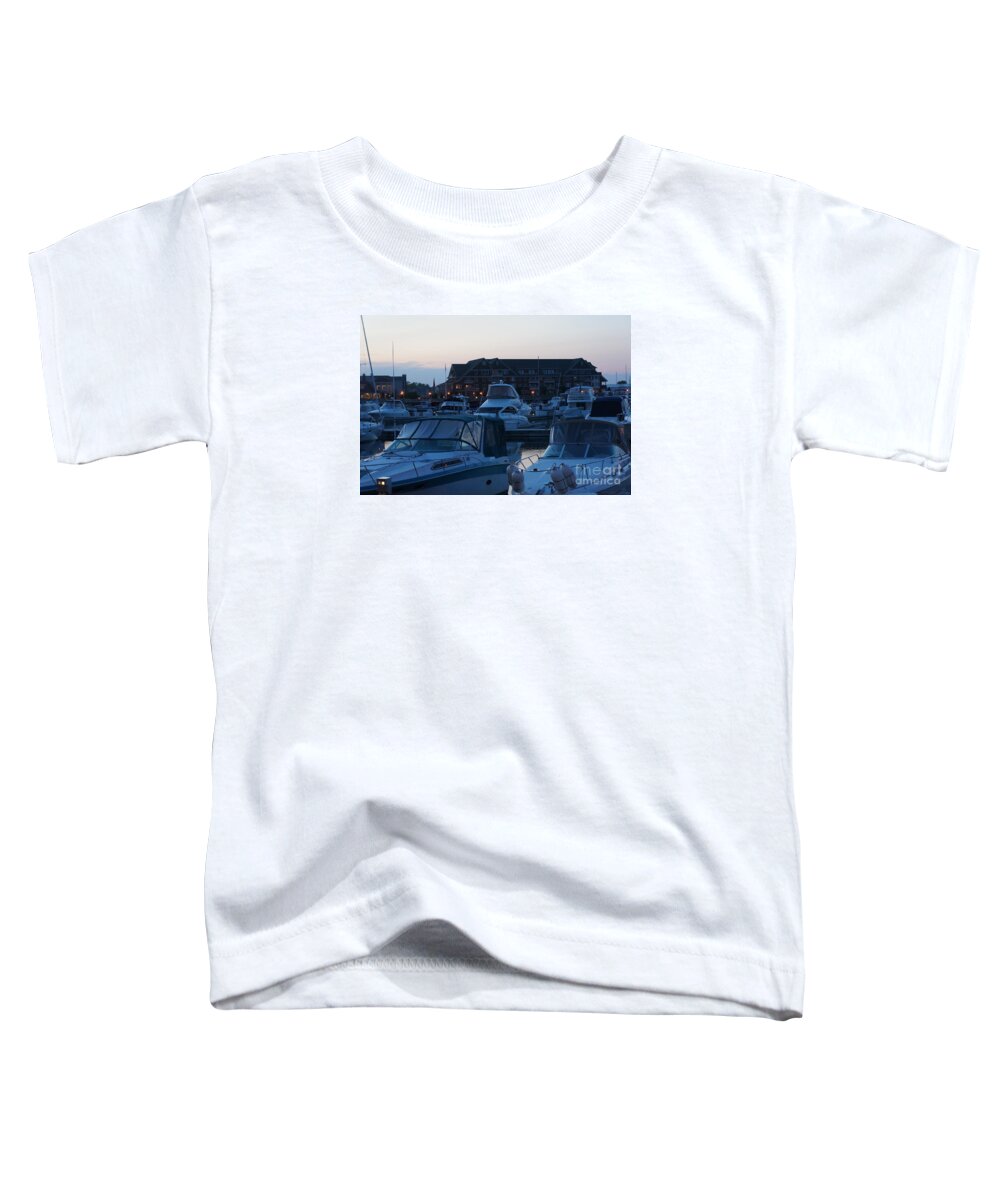 Racine Coastal Seascape - Michigan Lake In Wisconsin By Adam Asar Toddler T-Shirt featuring the painting Racine Coastal seascape - Michigan Lake in Wisconsin by Adam Asar #26 by Celestial Images