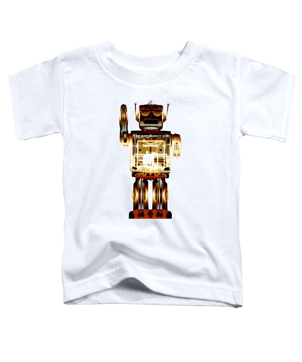 X-ray Art Toddler T-Shirt featuring the photograph 4N0D3 X-ray Robot Art #2 by Roy Livingston