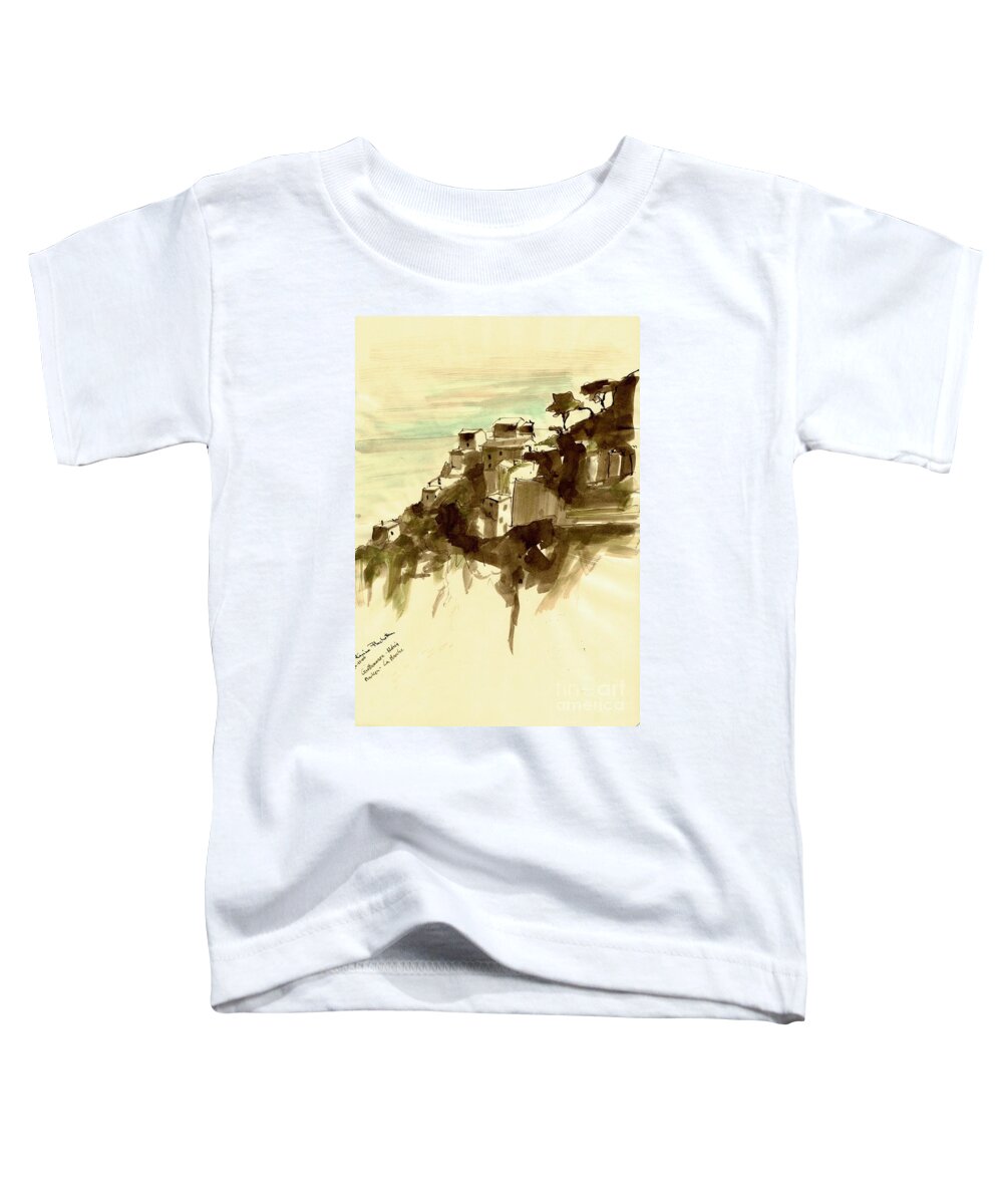 Italy Toddler T-Shirt featuring the painting Italian landscape #3 by Karina Plachetka