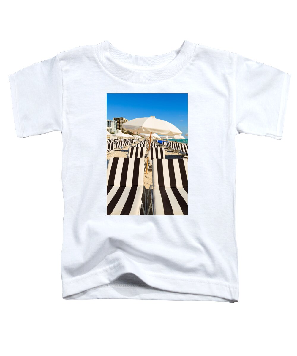 Chair Toddler T-Shirt featuring the photograph Miami Beach by Raul Rodriguez