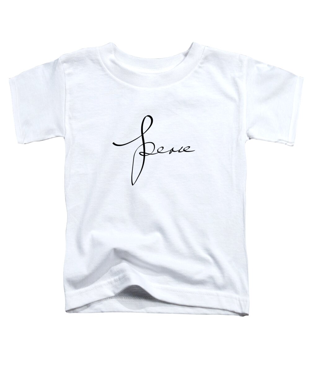 Peace Toddler T-Shirt featuring the drawing Peace #3 by Bill Owen