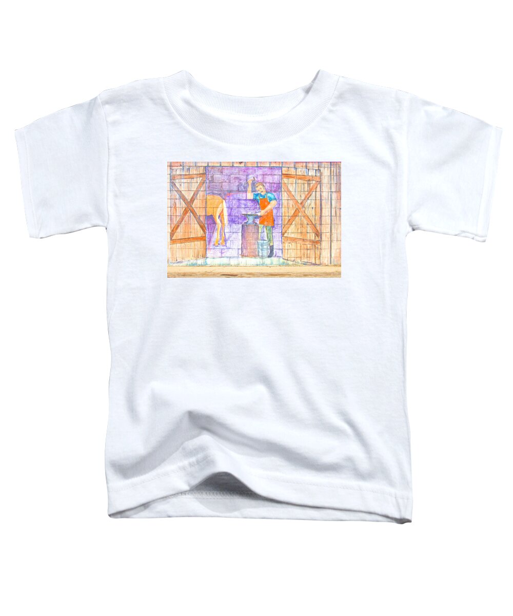 Art Toddler T-Shirt featuring the photograph Street Art - Melba, ID #3 by Dart Humeston