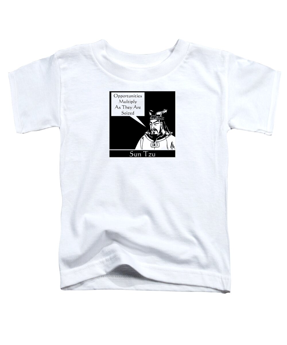 Sun Tzu Toddler T-Shirt featuring the digital art Sun Tzu #4 by War Is Hell Store