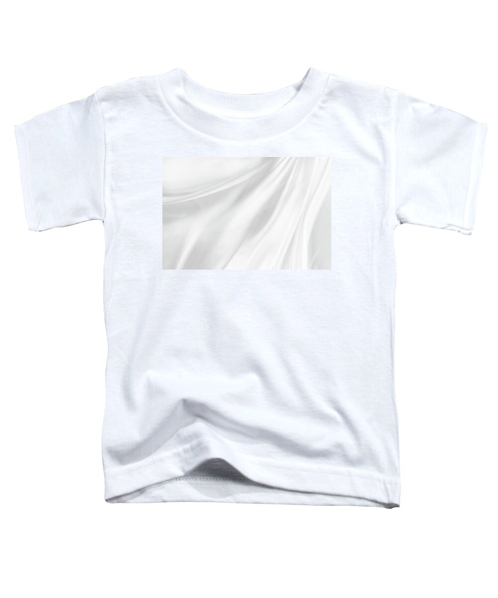 Silk Toddler T-Shirt featuring the photograph White silk #4 by Les Cunliffe