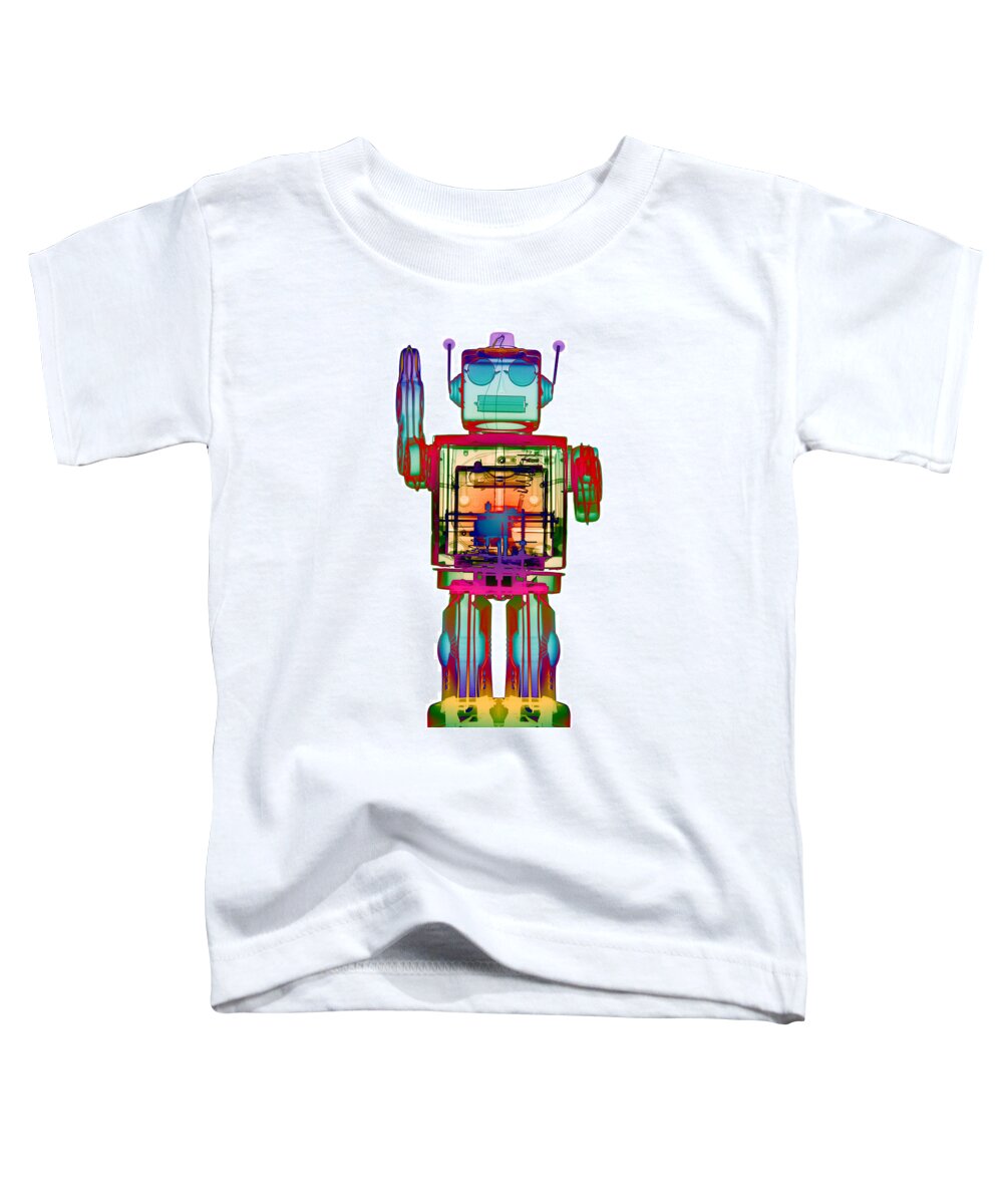 X-ray Art Toddler T-Shirt featuring the photograph 4N0D3 X-ray Robot Art by Roy Livingston