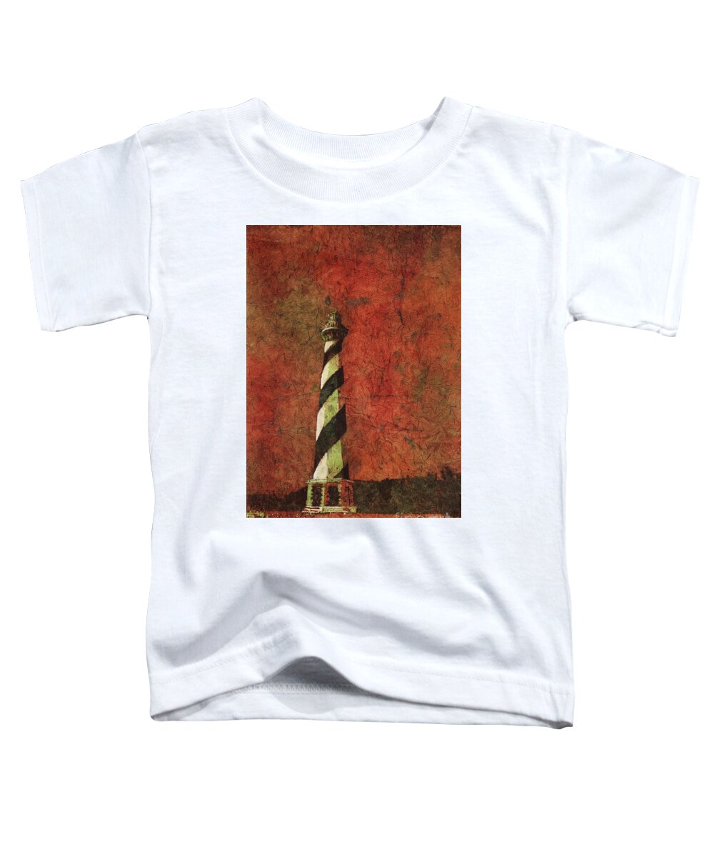 Cape Hatteras Toddler T-Shirt featuring the painting Cape Hatteras Lighthouse #7 by Ryan Fox