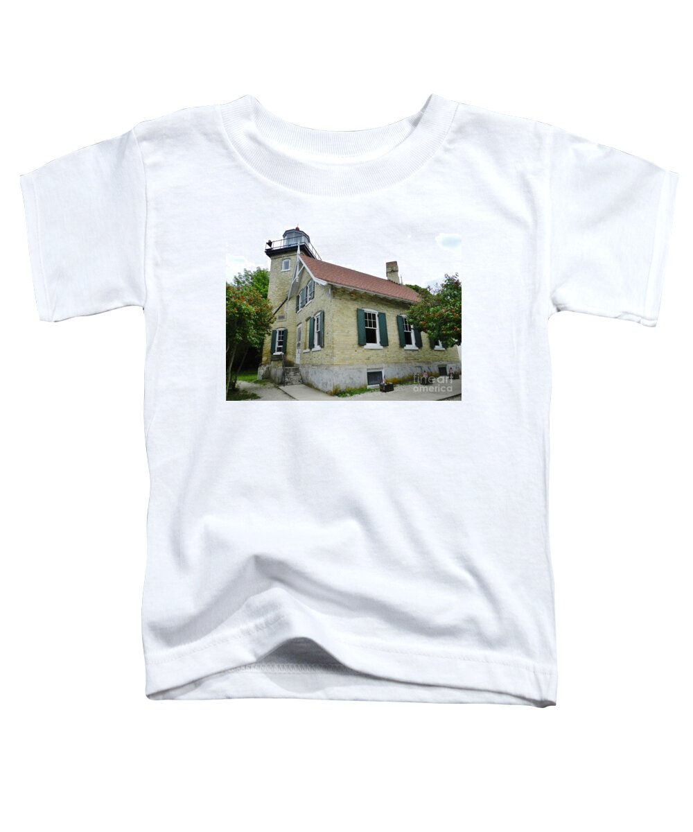 Door County Toddler T-Shirt featuring the photograph #7 Eagle Bluff LIghthouse Fish Creek Door County WI #7 by Snapshot Studio