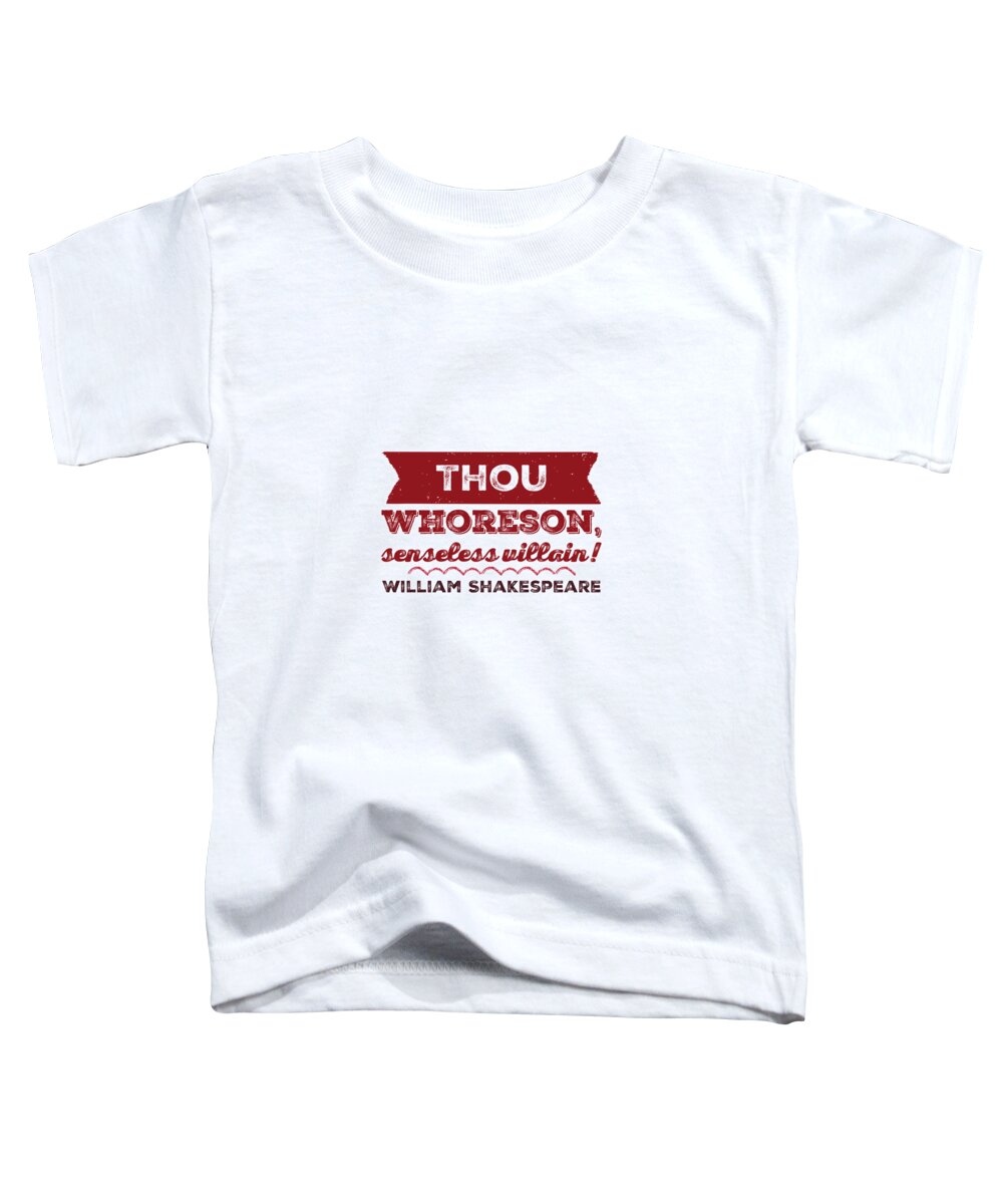 William Toddler T-Shirt featuring the digital art William Shakespeare, Insults and Profanities #9 by Esoterica Art Agency