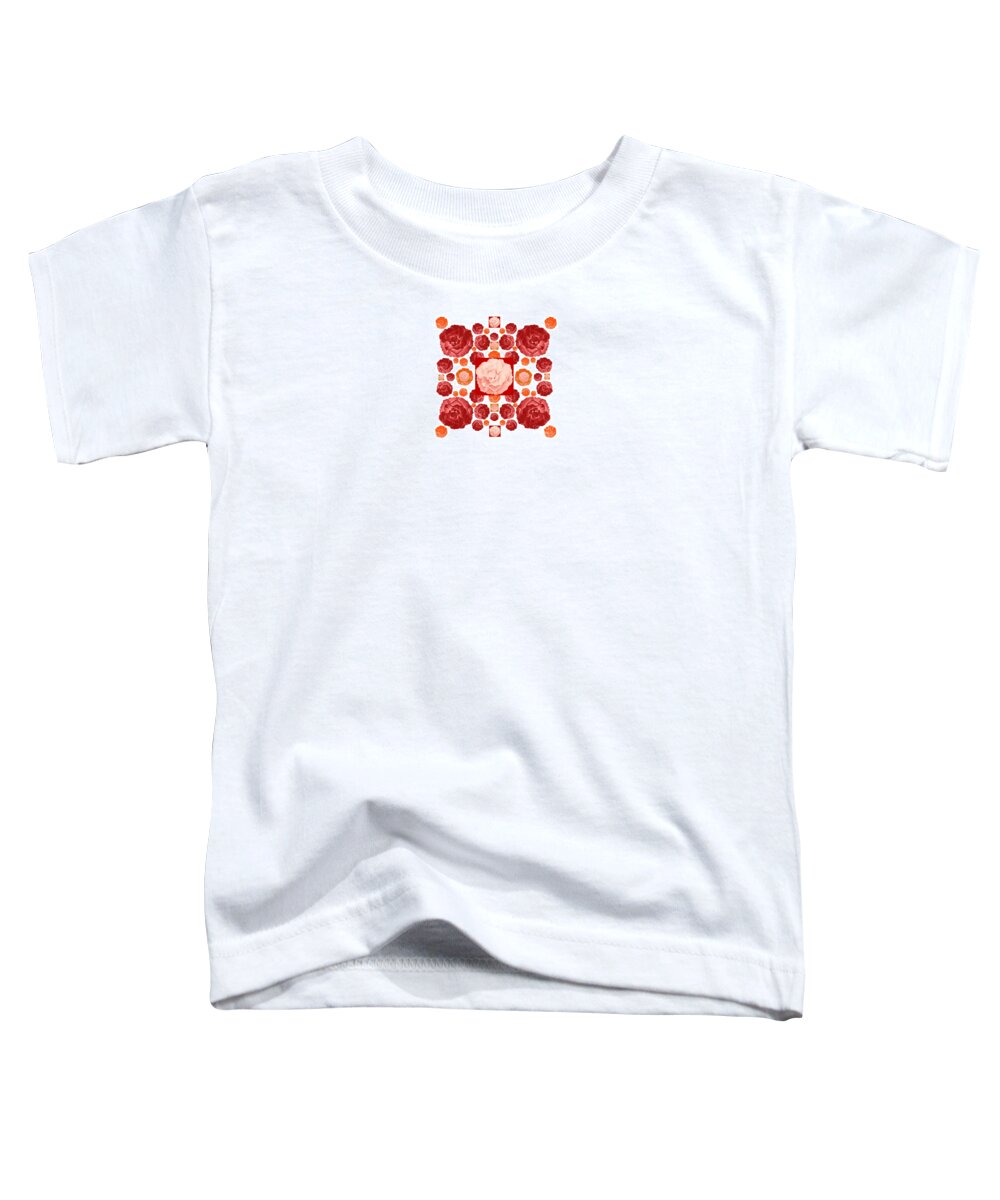 Roses Toddler T-Shirt featuring the digital art A Bed of Roses by Helena Tiainen