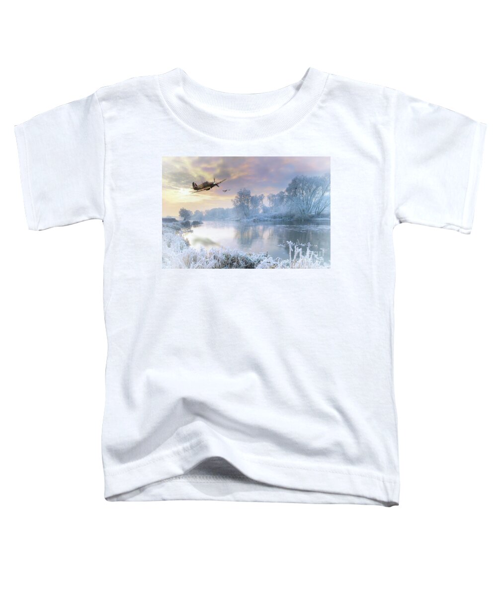 Hurricane Toddler T-Shirt featuring the digital art A Cold Cold Morning by Airpower Art