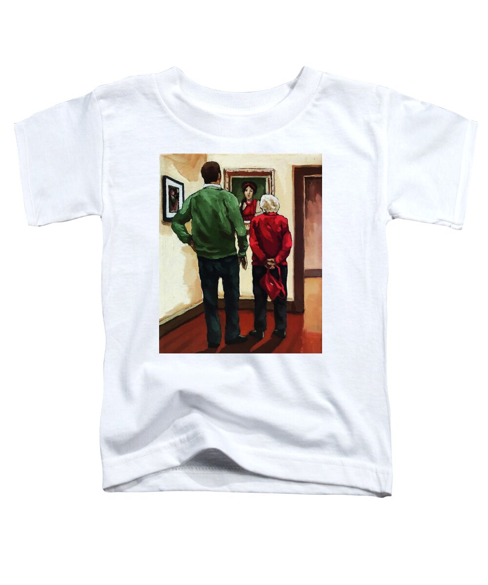 Art Museum Toddler T-Shirt featuring the painting A Day With Mom by Linda Apple