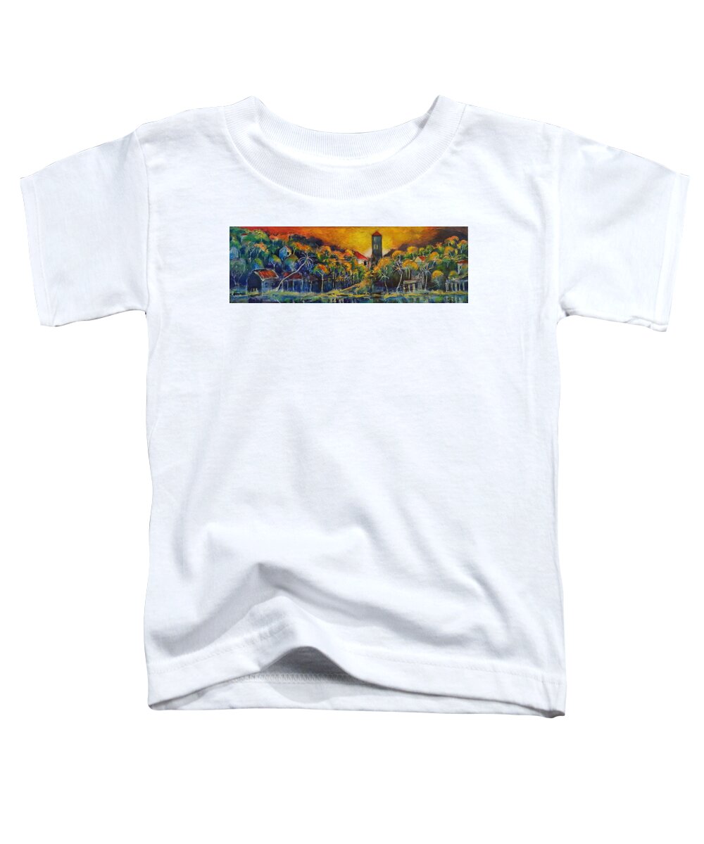 Perth Toddler T-Shirt featuring the painting A golden day by Jeremy Holton