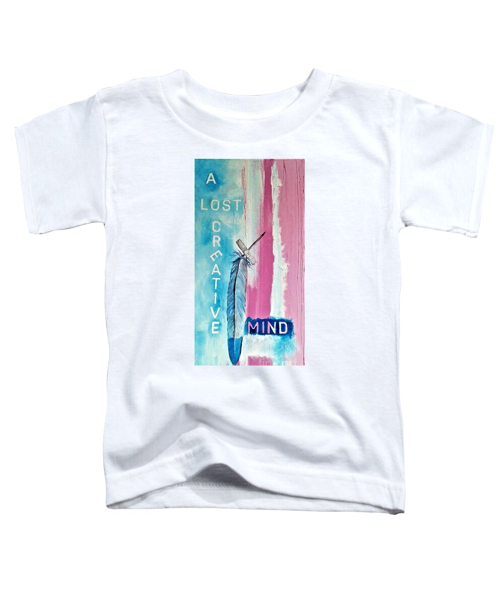 Lost Toddler T-Shirt featuring the painting A Lost Creative Mind by Tracey Lee Cassin