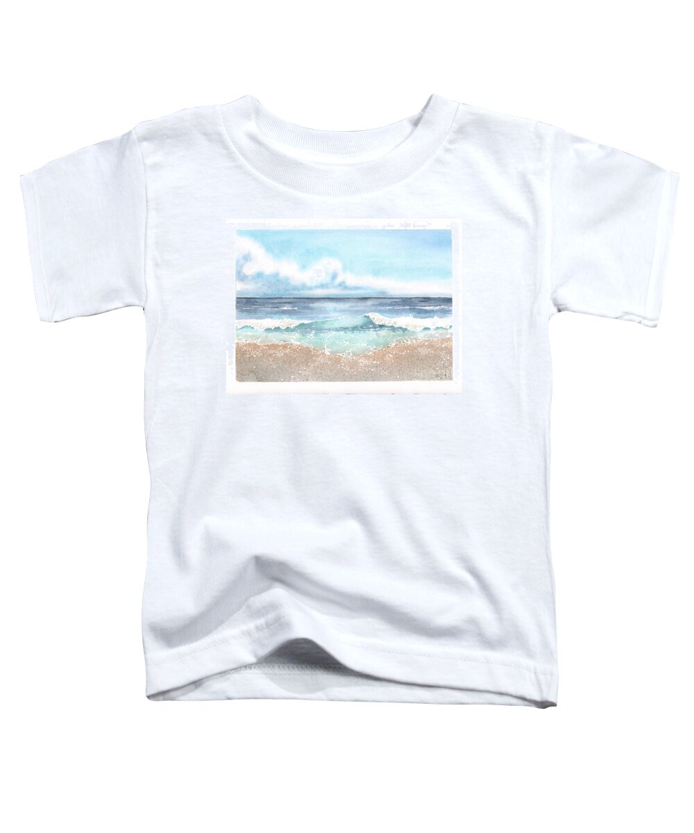 Beach Toddler T-Shirt featuring the painting A Perfect Day by Hilda Wagner