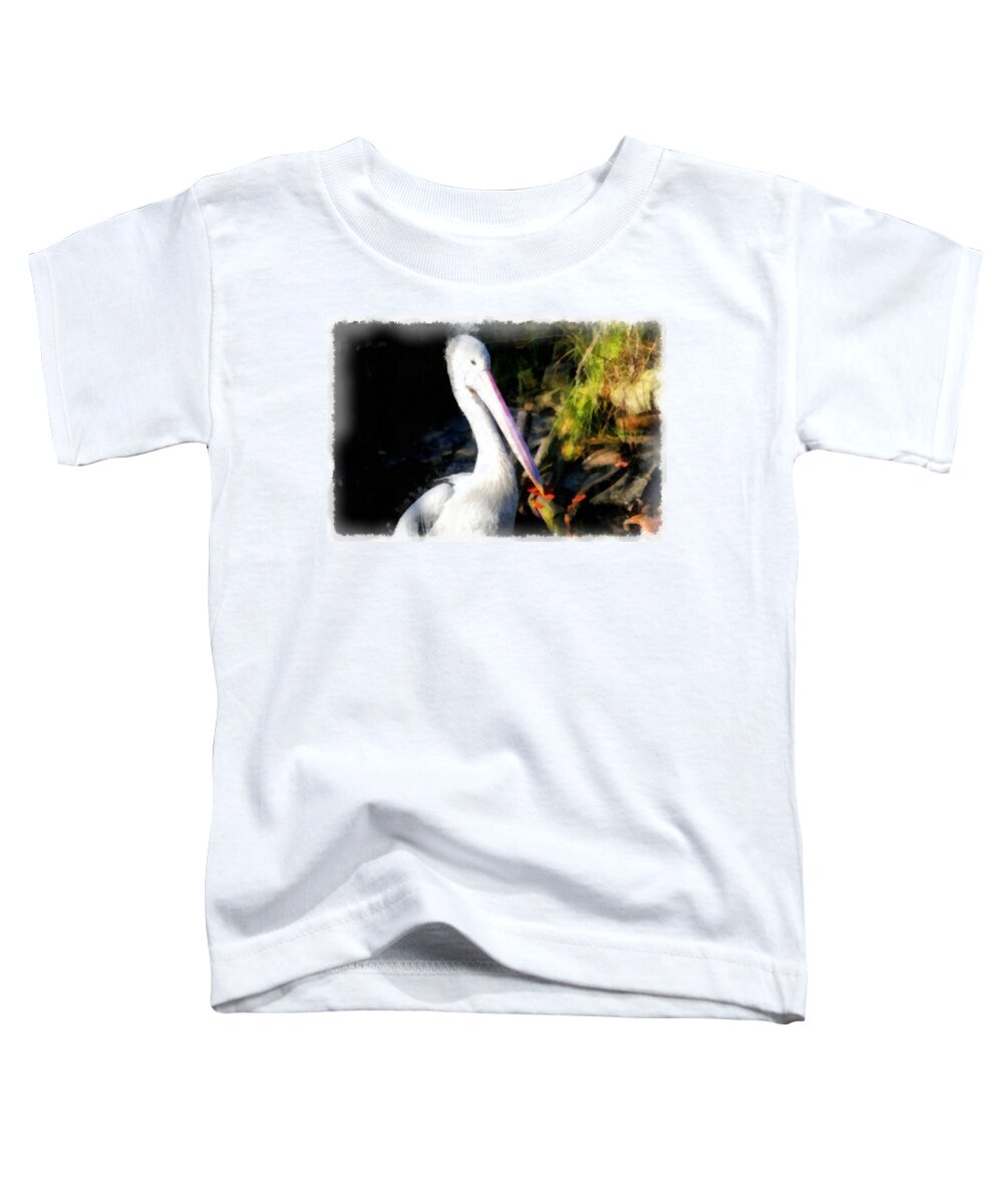 Abstract Toddler T-Shirt featuring the photograph A white bird and its big beak by Ashish Agarwal