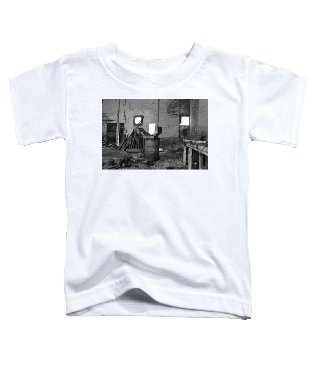 Building Toddler T-Shirt featuring the photograph Abandoned workshop by Lukasz Ryszka