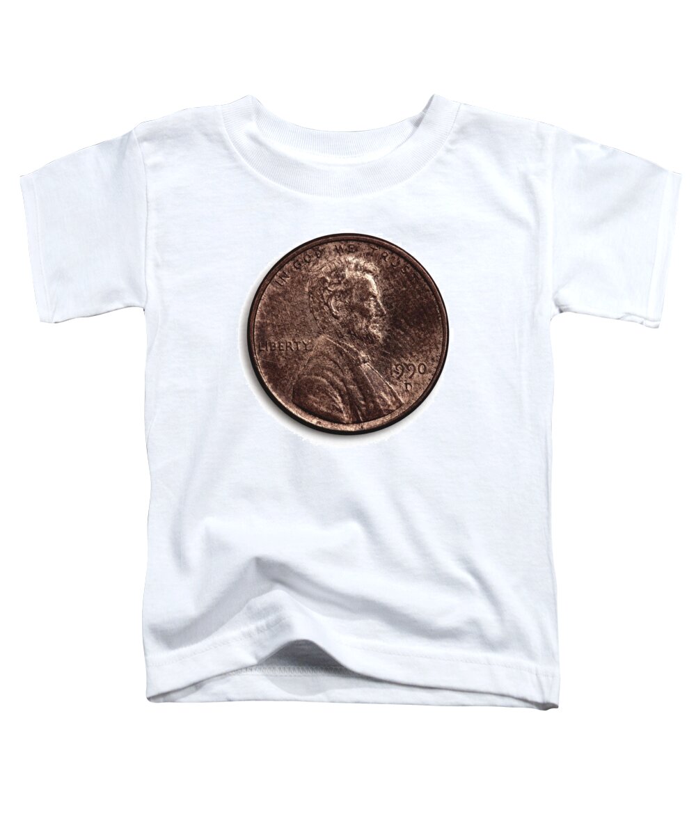 Abraham Lincoln Penny Cent Coin Toddler T-Shirt featuring the photograph Abe by Ian Sanders