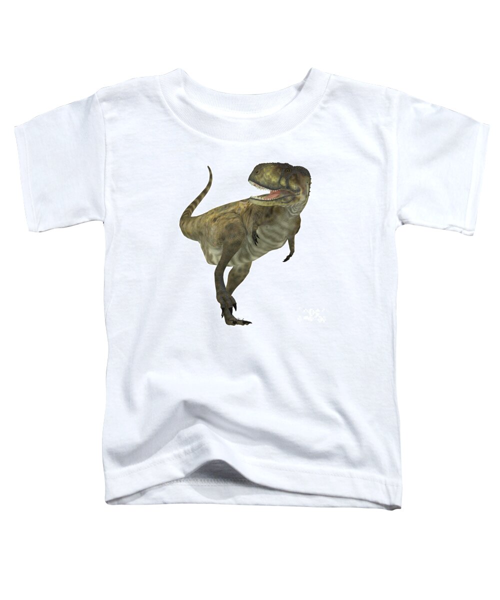 Abelisaurus Toddler T-Shirt featuring the painting Abelisaurus Predator by Corey Ford