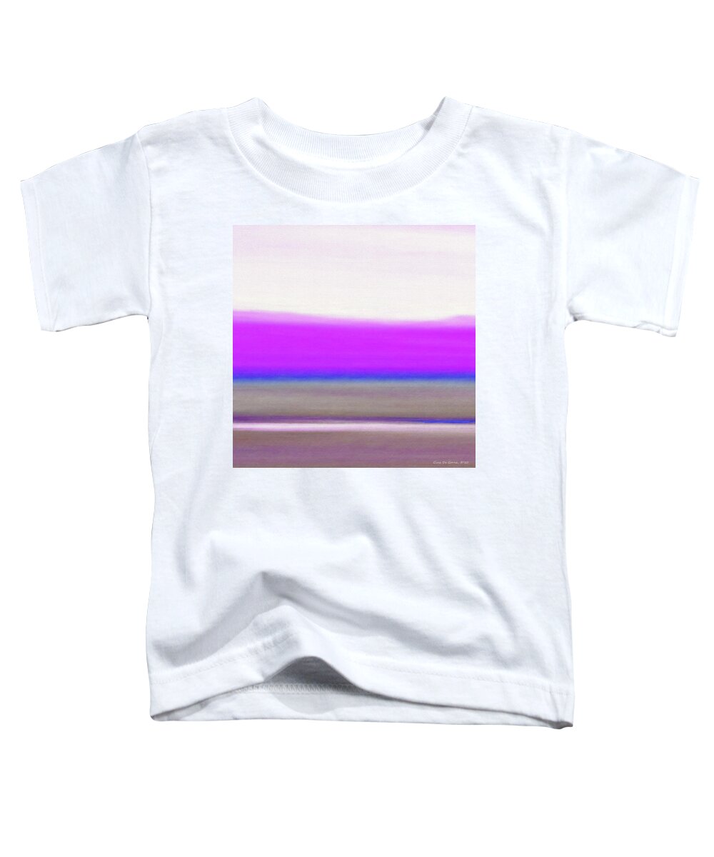 Brown Toddler T-Shirt featuring the painting Abstract Sunset 65 by Gina De Gorna