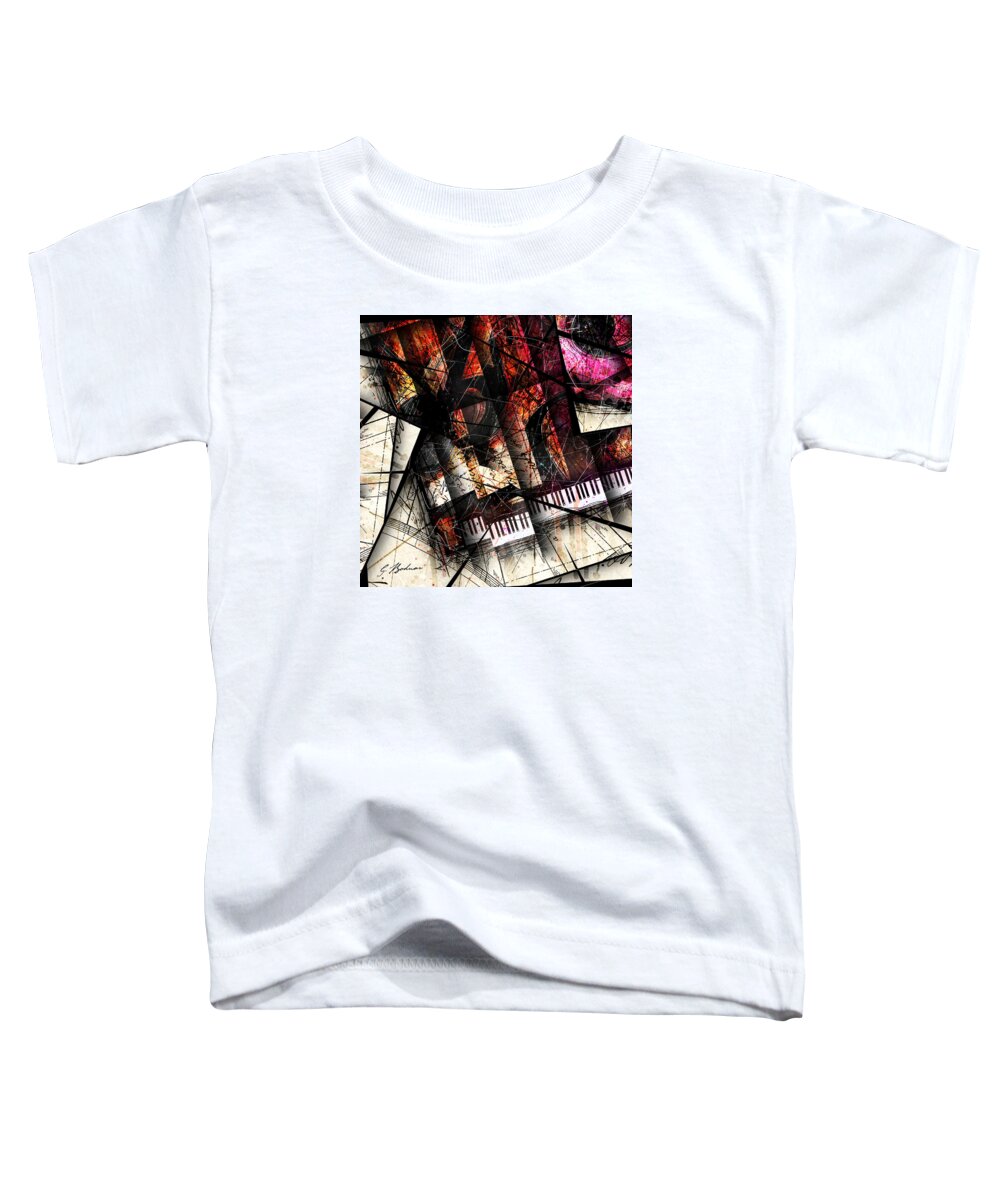 Piano Toddler T-Shirt featuring the digital art Abstracta_18 Opus I B by Gary Bodnar