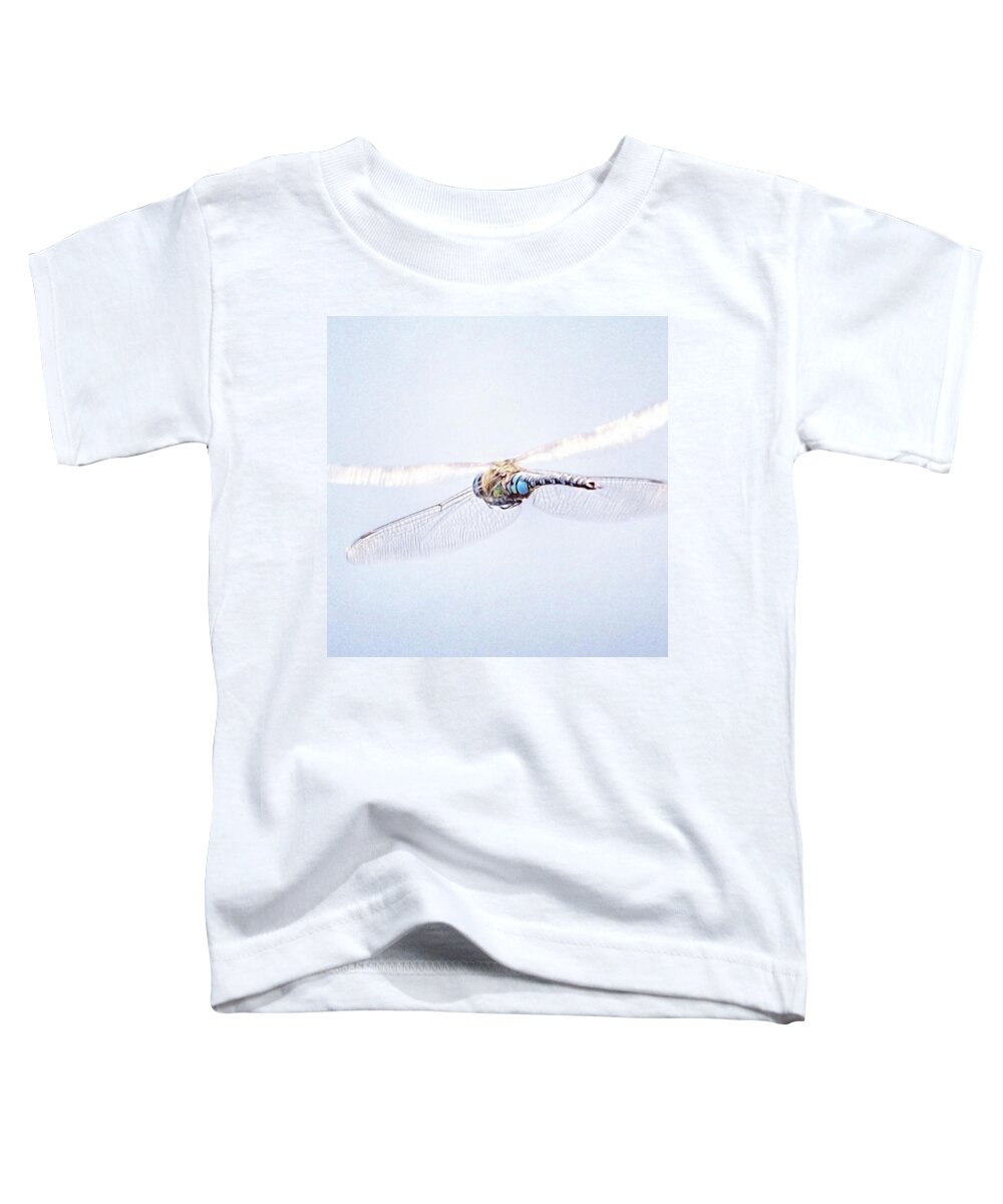 Dragonfly Toddler T-Shirt featuring the photograph Aeshna Juncea - Common Hawker In by John Edwards
