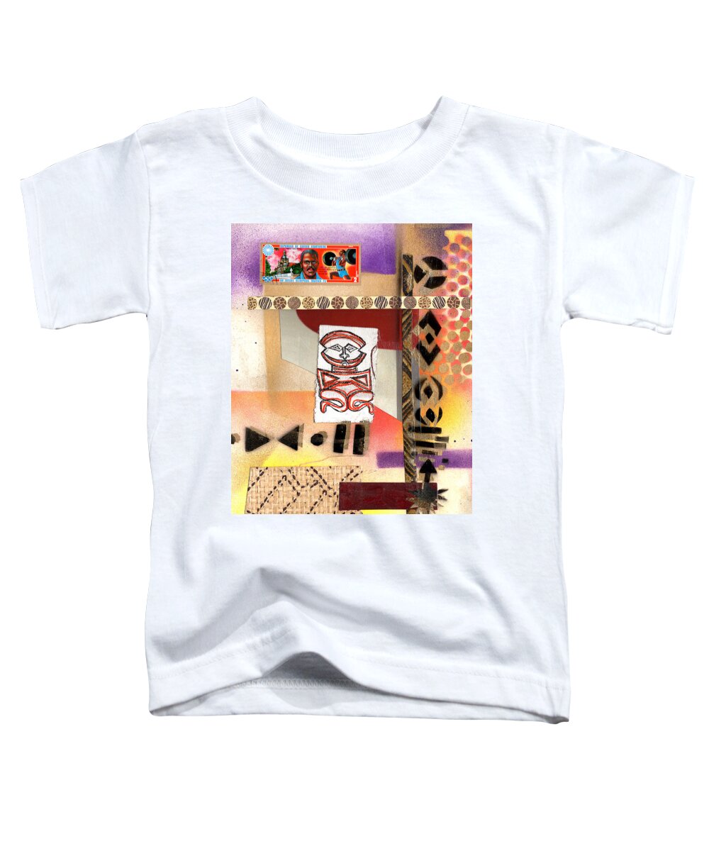 Everett Spruill Toddler T-Shirt featuring the painting Afro Collage - c by Everett Spruill