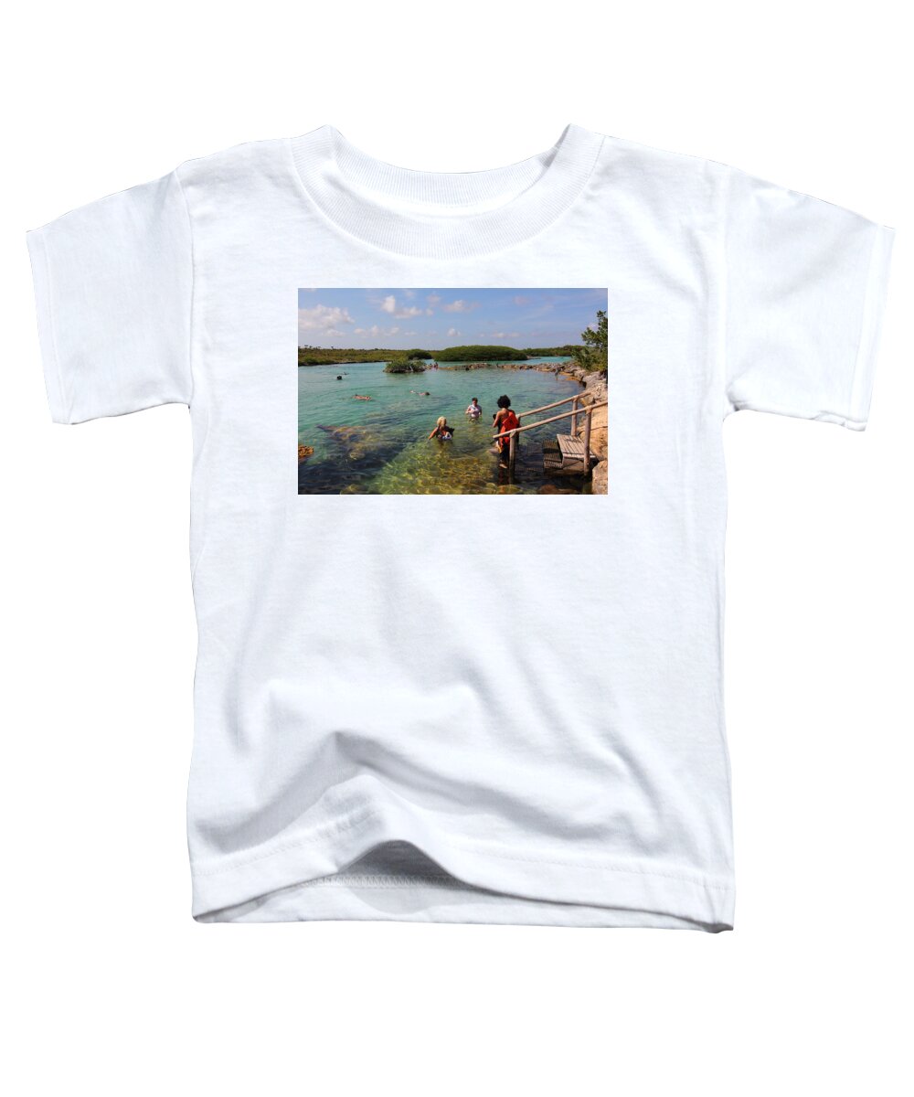 Eco-tourism Toddler T-Shirt featuring the photograph Akumel Lagoon, Mexico by Robert McKinstry
