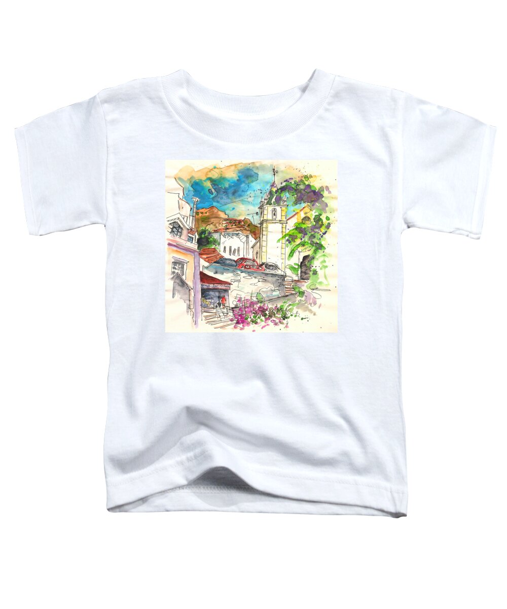 Travel Toddler T-Shirt featuring the painting Alcoutim in Portugal 02 by Miki De Goodaboom