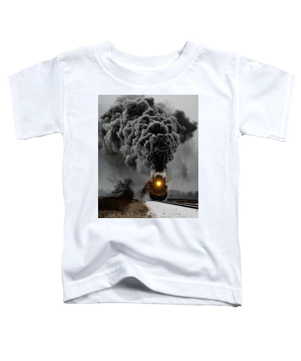 Polar Express Toddler T-Shirt featuring the photograph All Aboard the Polar Express by Joe Holley