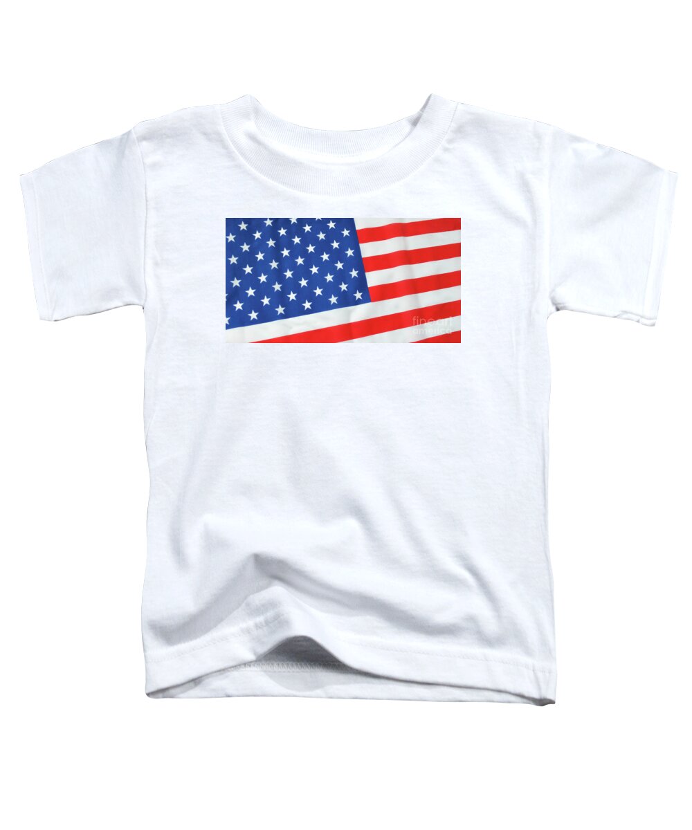Red Toddler T-Shirt featuring the photograph American Flag 3 by Andrea Anderegg