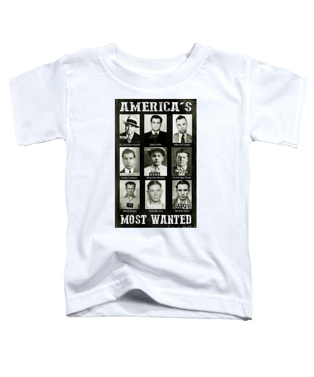 Ganster Toddler T-Shirt featuring the photograph Americas Most Wanted Gangsters by Jon Neidert