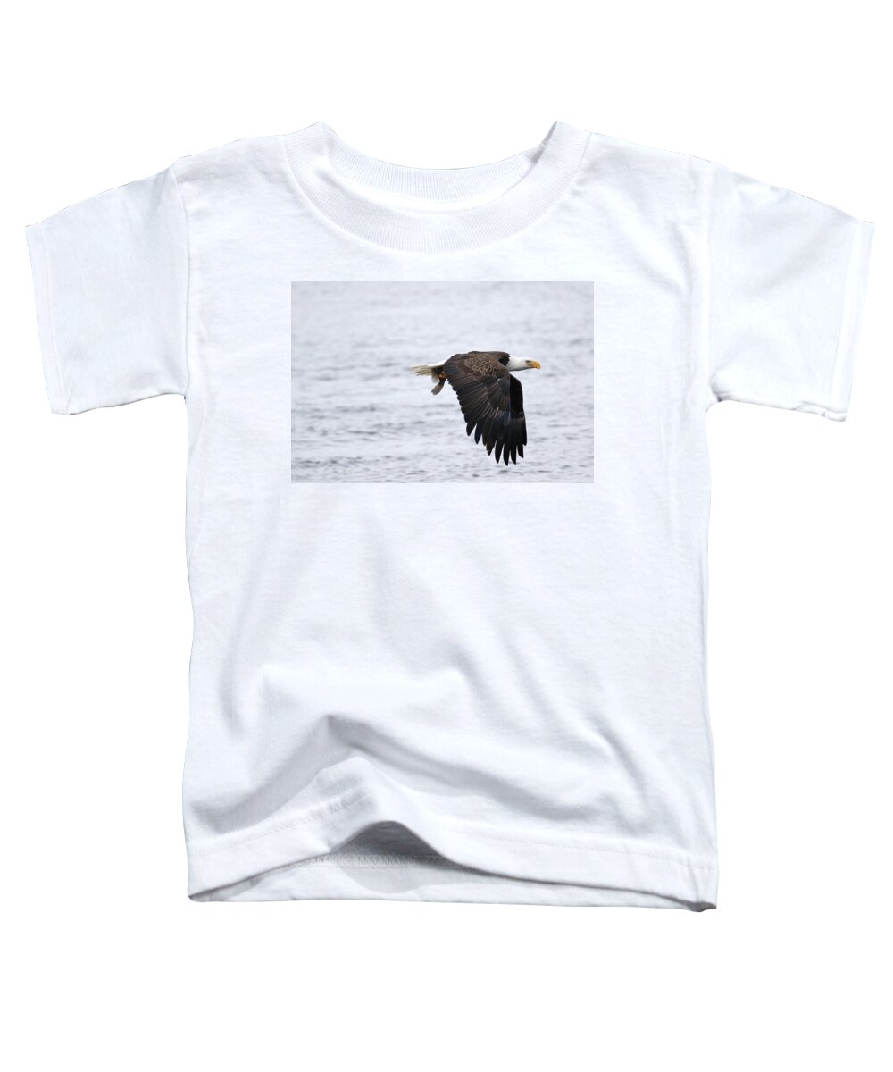 Bald Eagle Toddler T-Shirt featuring the photograph An Eagles Catch 11 by Brook Burling