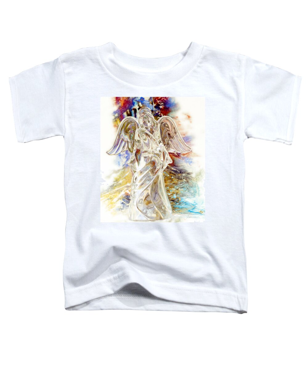 Angel Toddler T-Shirt featuring the photograph Angel at the Cross by Frances Miller