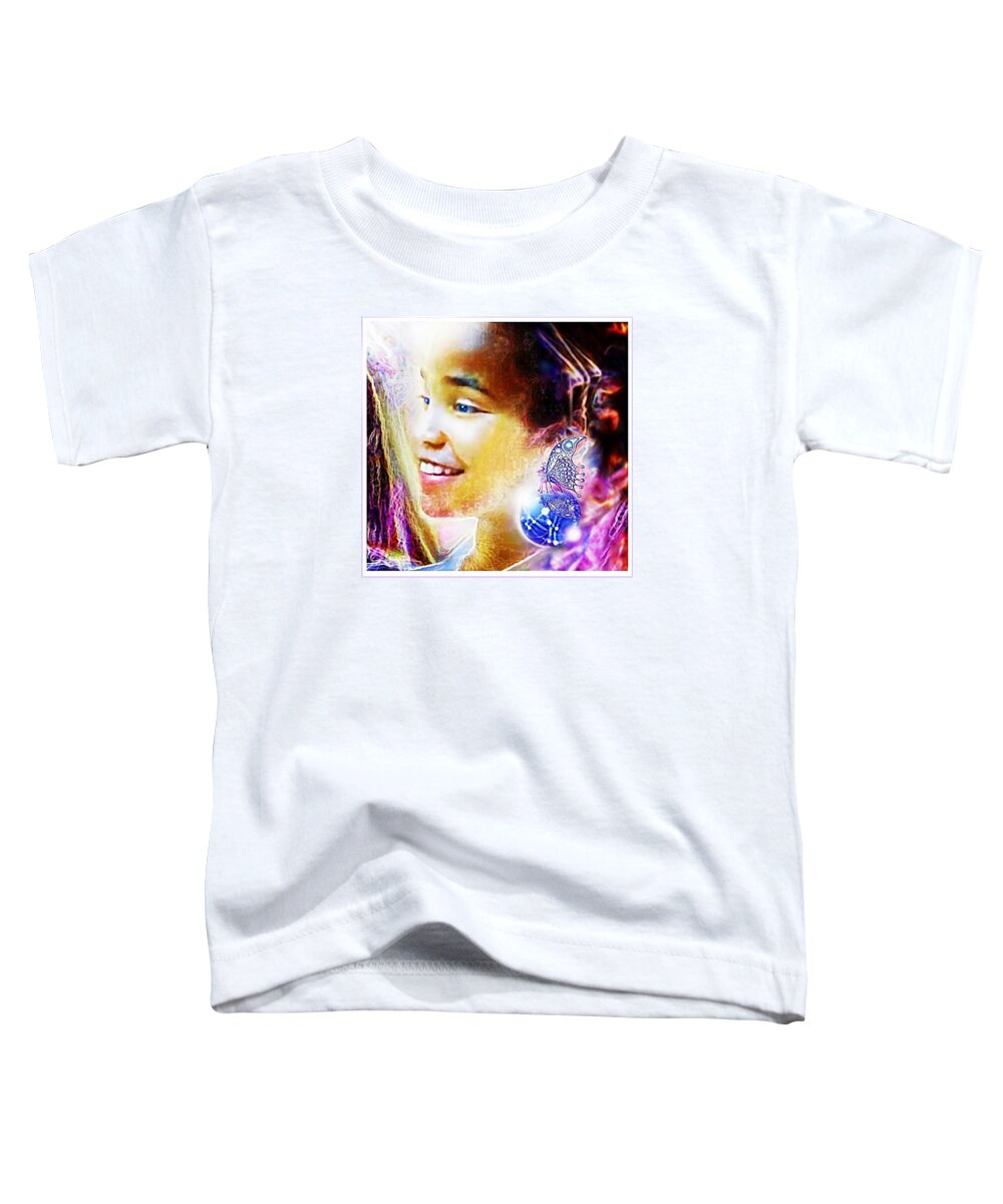 Angel Toddler T-Shirt featuring the painting Angel Smile by Hartmut Jager