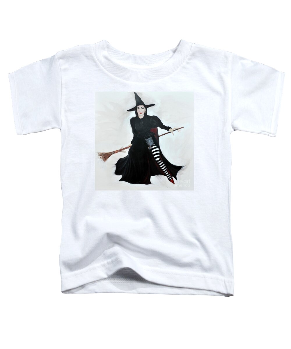 Angelica Toddler T-Shirt featuring the painting Angelica Houston Bewitched by Michelle Deyna-Hayward