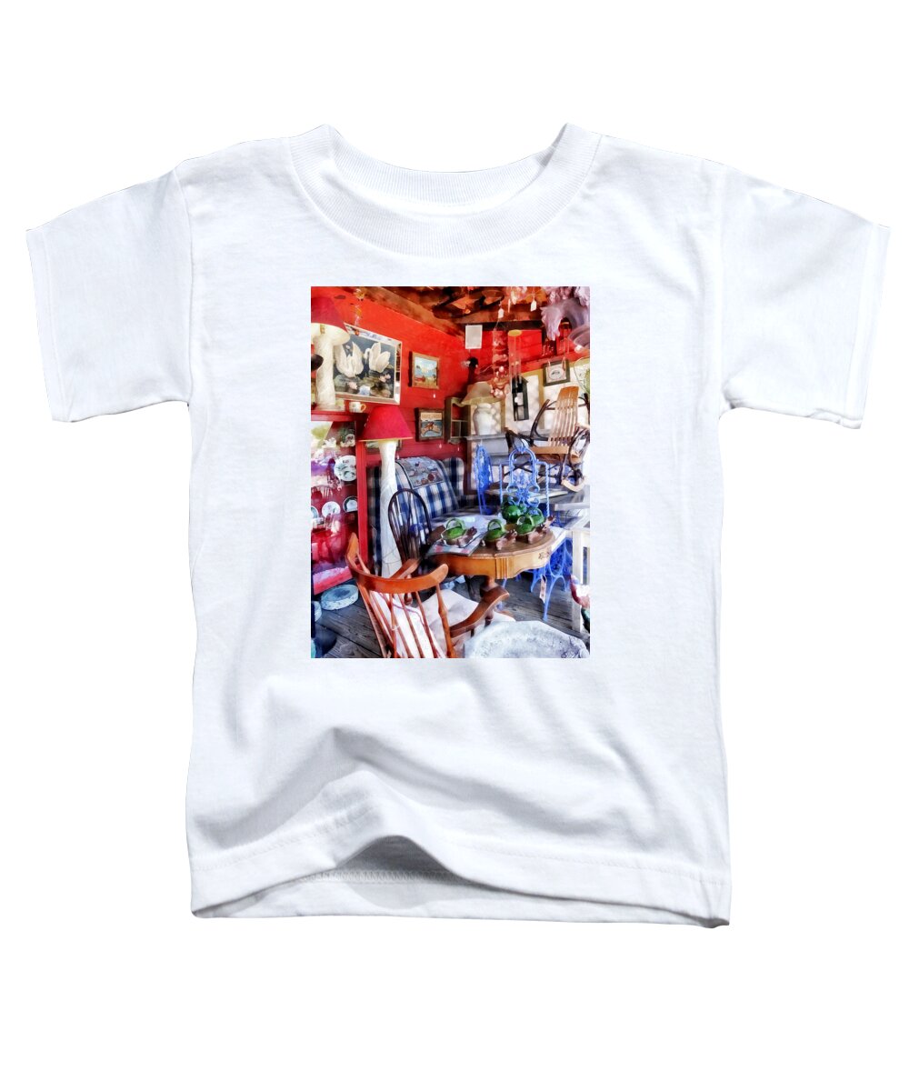 Shop Toddler T-Shirt featuring the photograph Antique Shop by Susan Savad