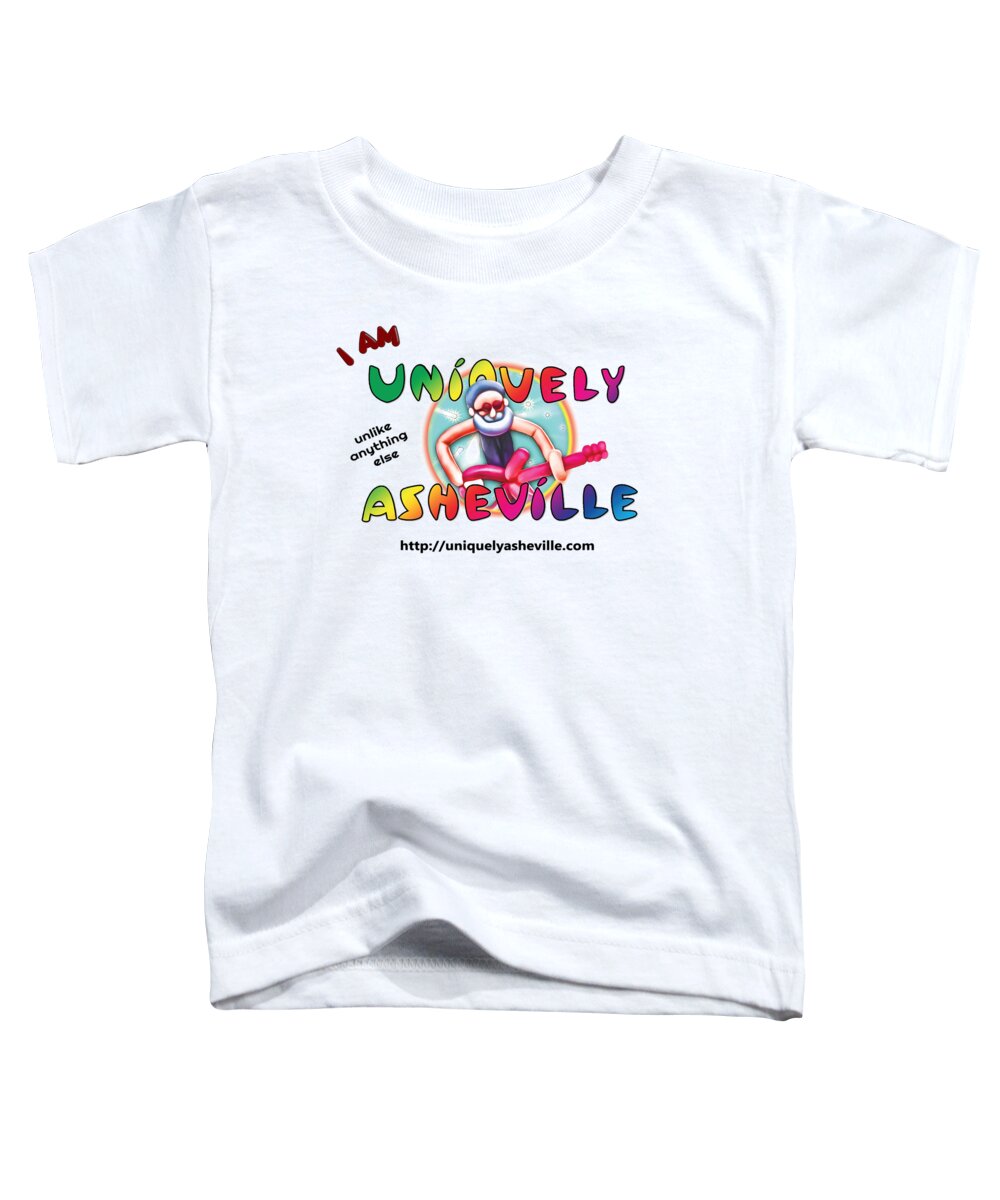 Uniquely Asheville Toddler T-Shirt featuring the digital art Are You Uniquely Asheville by John Haldane