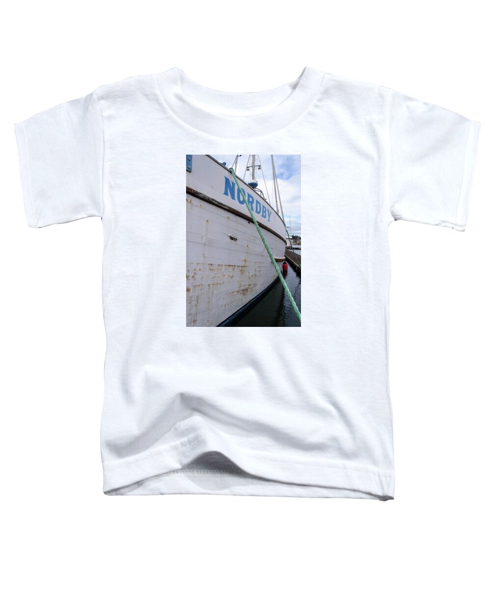 Boats Toddler T-Shirt featuring the photograph At the Dock by Robert Potts