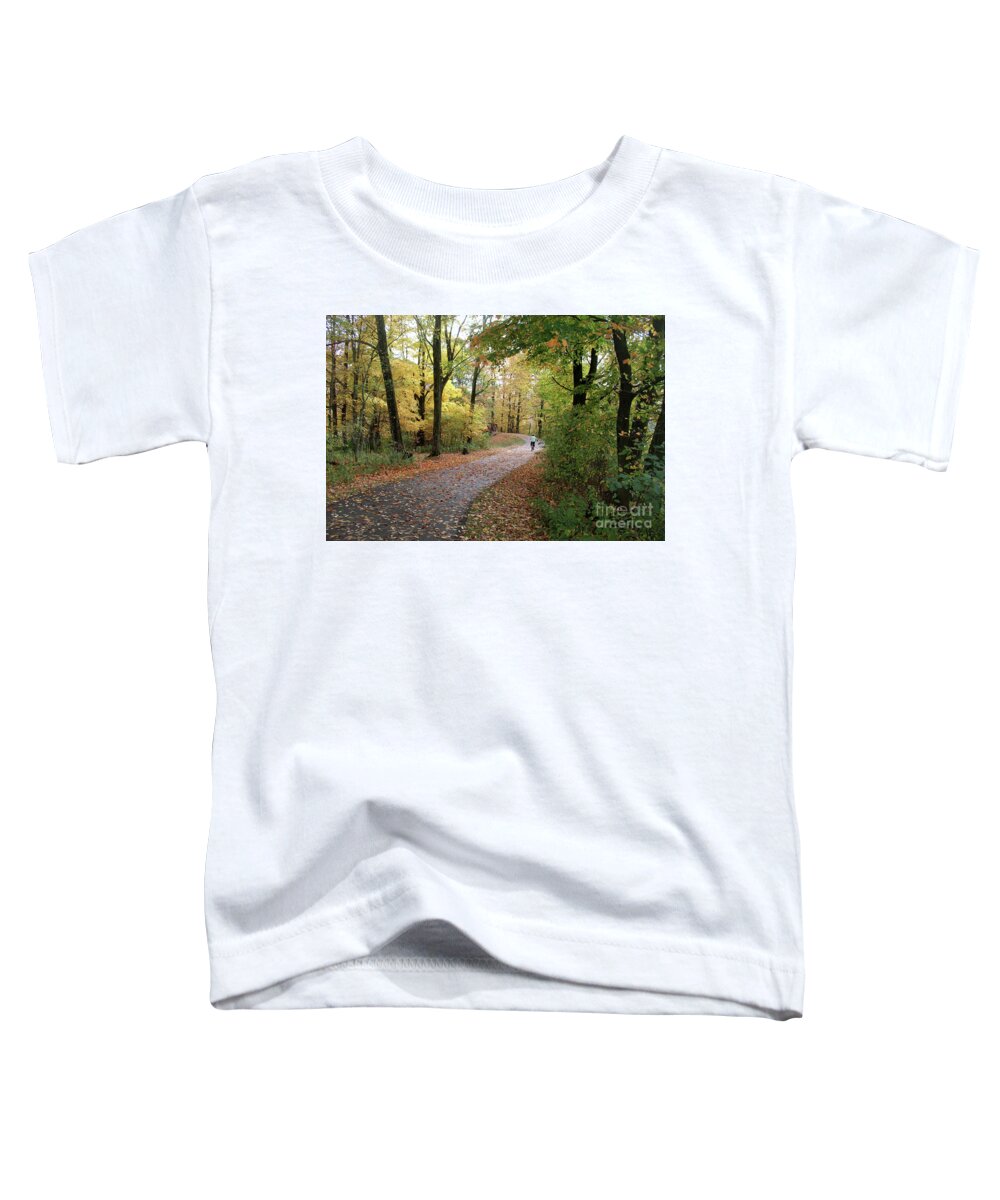 Fall Colors Toddler T-Shirt featuring the photograph Autumn Bicycling by Felipe Adan Lerma